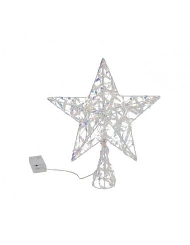 Estrella punta árbol iridiscente con... Estrella punta árbol iridiscente con...