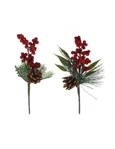 Vara navideña bayas rojas... 2