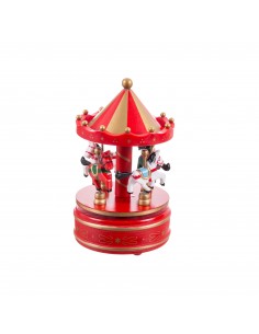 Tiovivo musical madera rojo