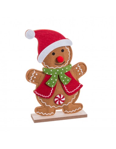 Figura navideña muñeco jengibre fieltro Figura navideña muñeco jengibre fieltro