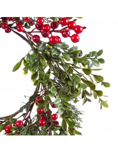 Corona navideña de acebo 2