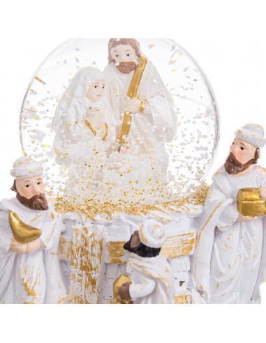 Bola nieve nacimiento resina blanco y... Bola nieve nacimiento resina blanco y...