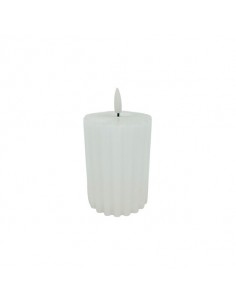 Vela blanca led rayas 10cm