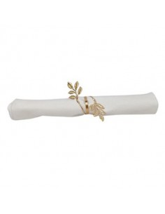 Servilletero metálico hojas...