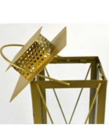 Farol metal dorado con asa Almazo