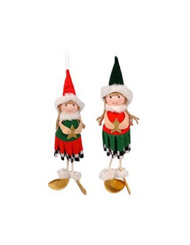 Colgante árbol Navidad muñeca con gorro