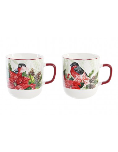 Taza porcelana pájaro 400ml Navidad