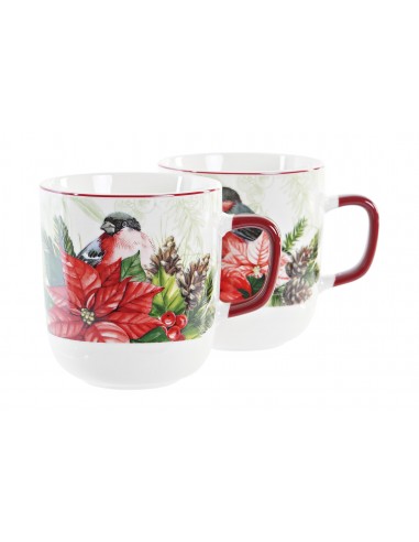 Taza porcelana pájaro 400ml Navidad