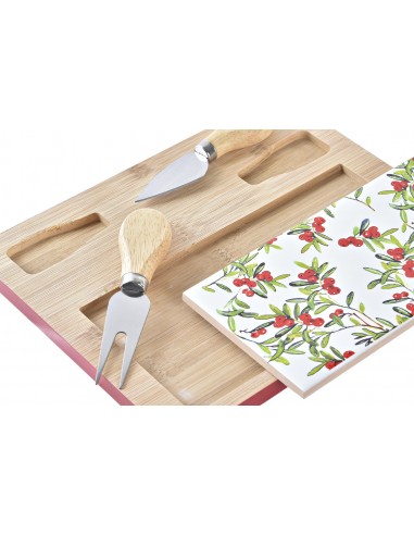 Set tabla aperitivos y cuchillos Navidad