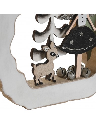 Figura decorativa madera ángel Navidad