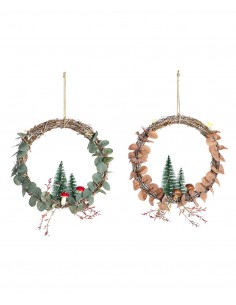 Corona con árbol navidad y... 2