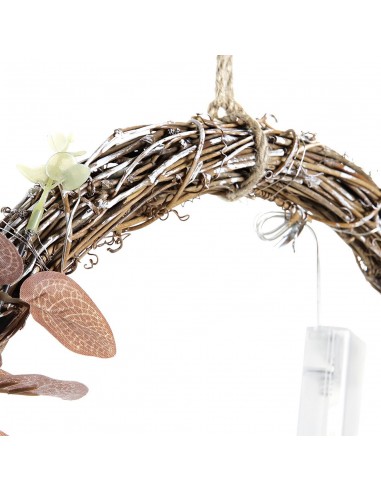 Corona con árbol navidad y setas led