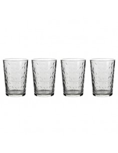 Set 4 vasos cristal relieve...