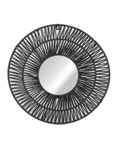 Espejo redondo cuerda negro...