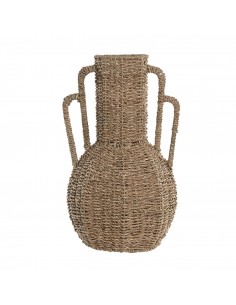Jarrón fibra y metal 46cm...
