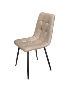 Silla tapizada efecto cuero...