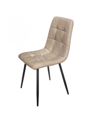 Silla tapizada efecto cuero Azura