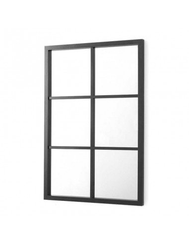 Espejo ventana metal negro Pireo