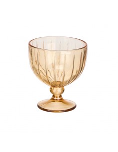 Copa helado cristal ámbar...