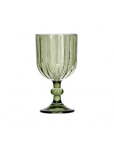 Copa cristal verde rayas... 2