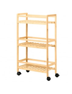 Carro bambú 3 niveles con...