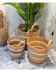 Cesta de fibra con asas Lyra