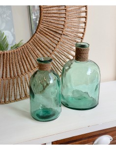 Jarrón con cuerda de yute...