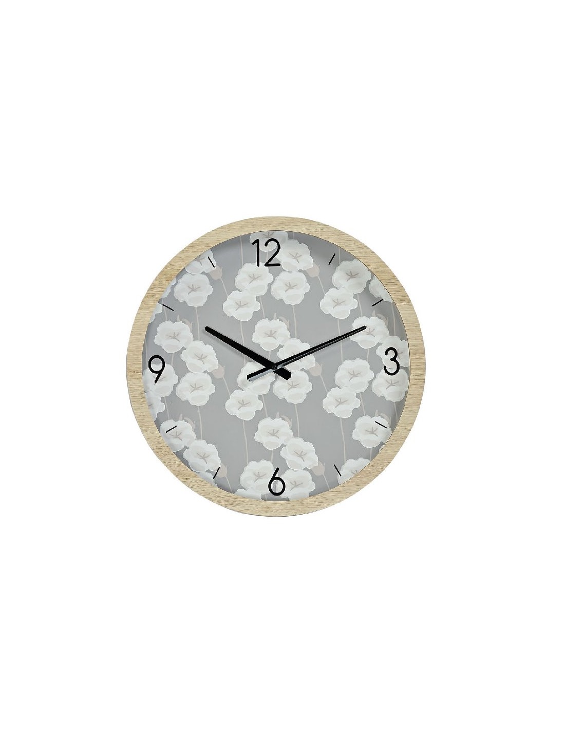 Reloj pared adhesivo redondo 50 cm Plateado