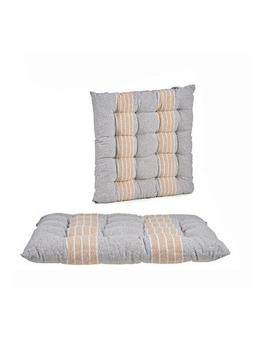 Cojin para silla rayas grises 40cm Alaya