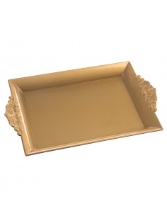 Bandeja rectangular dorada...