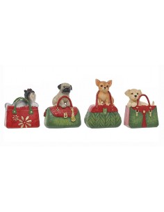 Figura bolso con perro Navidad