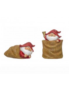 Figura Papá Noel saco dorado