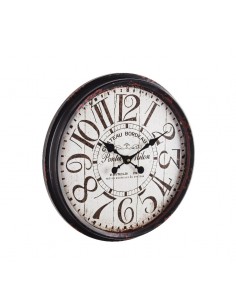 Reloj pared metal negro Mylon