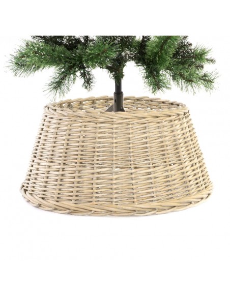 Tendencia hombro fuego Base árbol Navidad mimbre natural 57cm