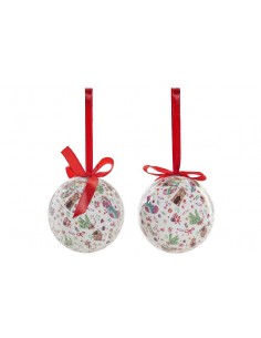 Bola Navidad blanca calcetines
