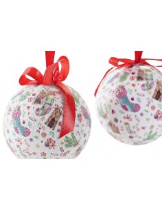 Bola Navidad blanca calcetines 2