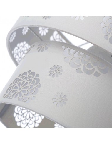 Lámpara techo blanca doble pantalla...