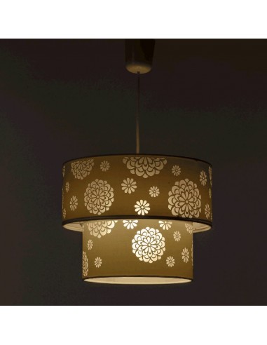 Lámpara techo blanca doble pantalla...